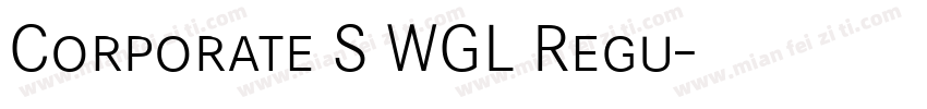 Corporate S WGL Regu字体转换